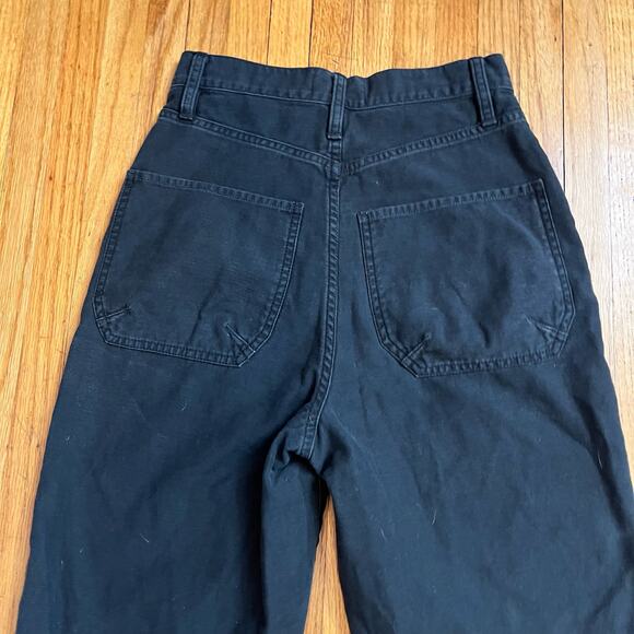 Frame Jeans Womens 24 High Rise Crop Faded Black Crop Zipper Moto - Picture 4 of 11